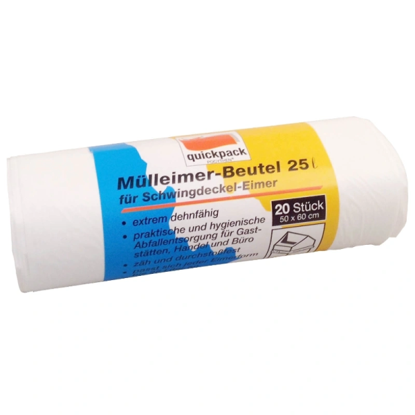 M&uuml;llbeutel 25L Wei&szlig;, Quick Pack - Karton